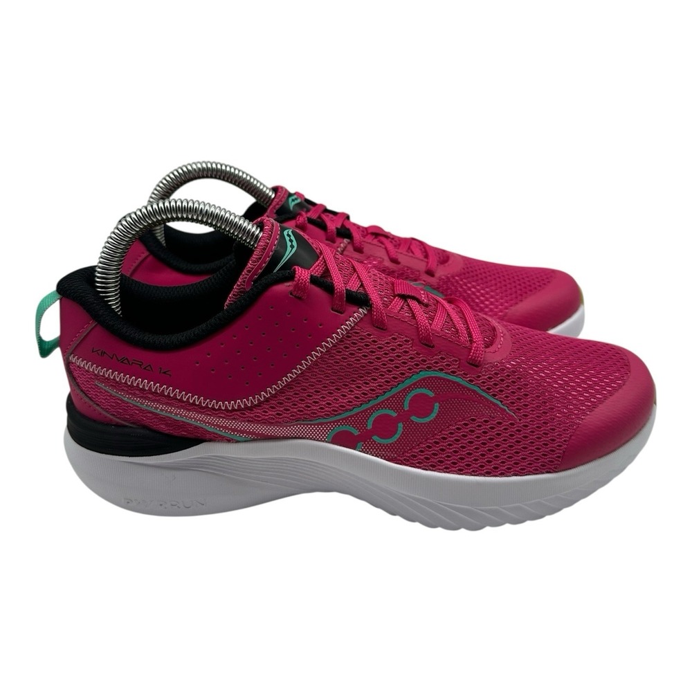 Saucony Kinvara 14  Running Shoes BIG KIDS Size 5.5 M Pink Green‎ Sneakers Youth